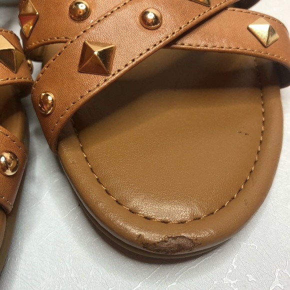 Coach Studded Tan Sandal. Size 7. Gold accents. - Picture 12 of 12